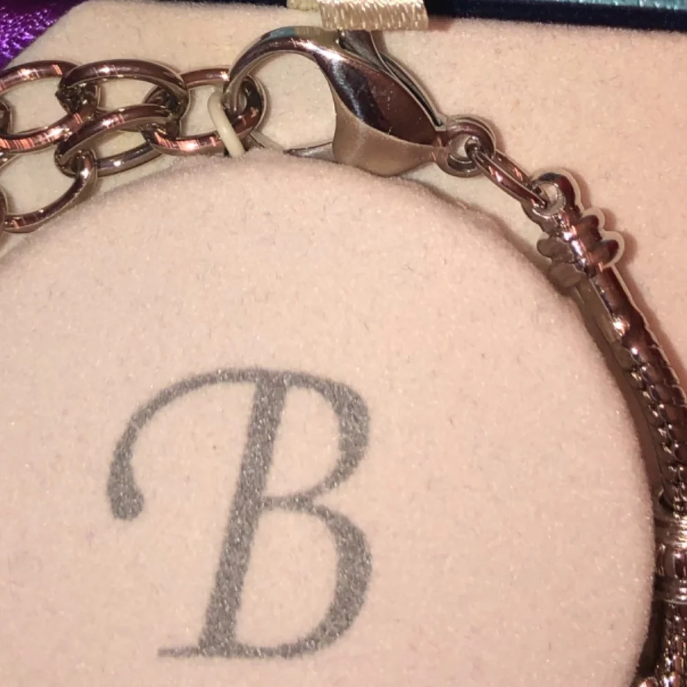 Bella Perlina Silver Art Glass SlCharm Bracelet Blue Bella Pelina - Picture 13 of 16